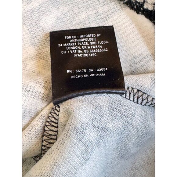 Anthropologie Postmark Black Lace Print Peplum Top Sz XS Romantic, Flirty EUC - Picture 10 of 10